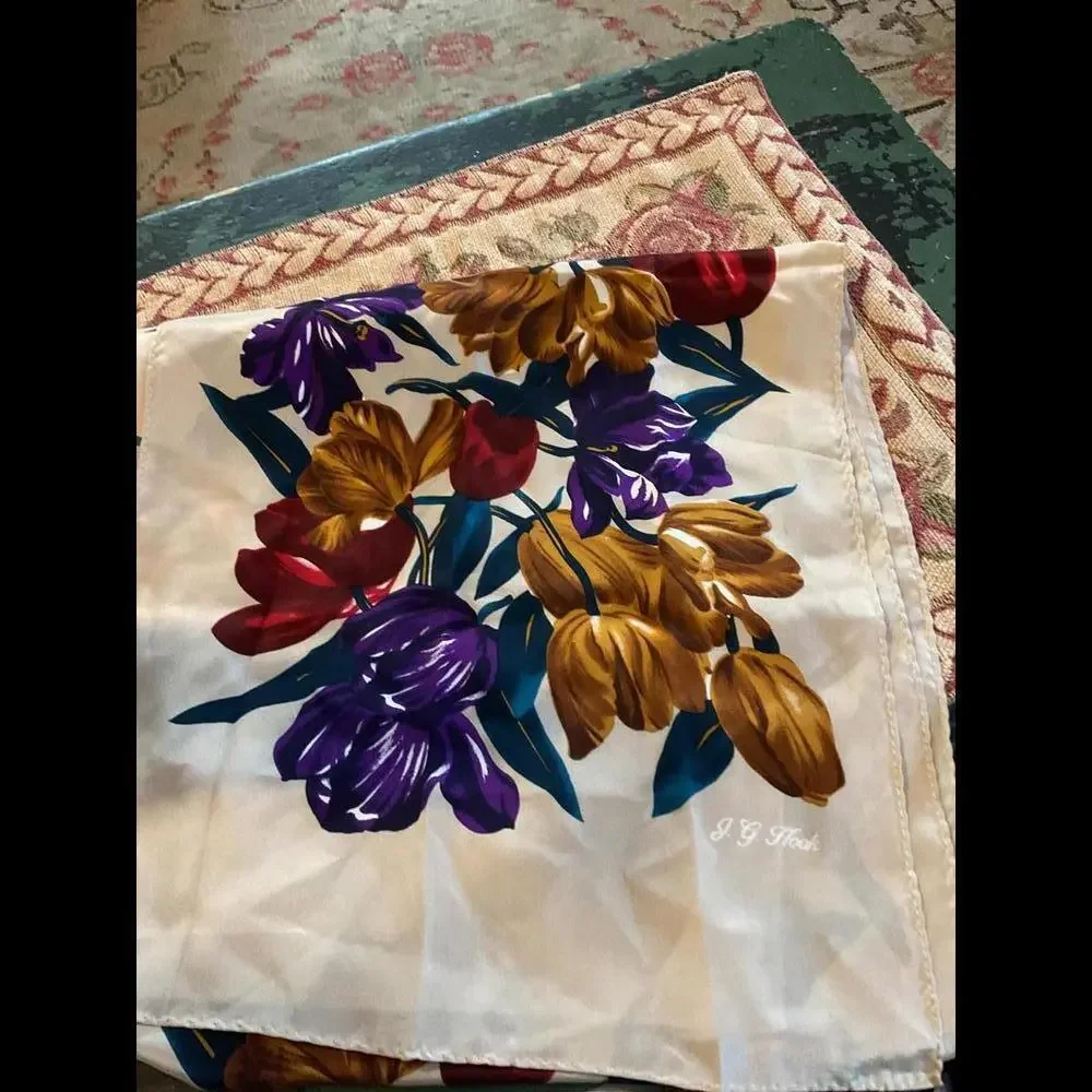 J.G. Hook Floral Scarf - Elegant Silk Blend